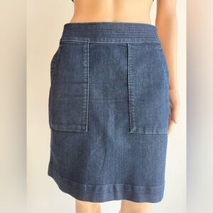 LOFT Dark Blue Denim Pencil Skirt
